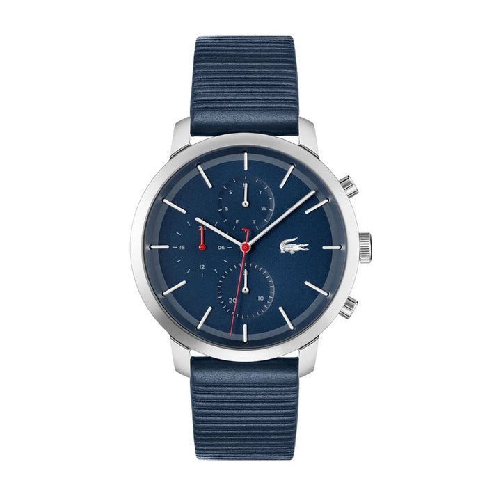 LACOSTE MENS QUARTZ LEATHER WATCH - 2011176 - Authentic