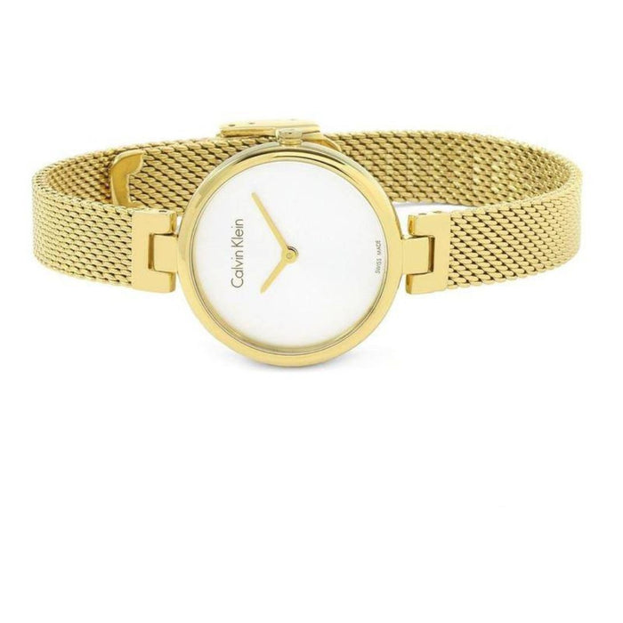 Calvin Klein Minimal Mesh Gold Women Watch - K8g23526 - Authentic