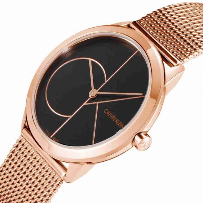 Calvin Klein Iconic Mesh Rose Gold Watch - K3m22621 - Authentic