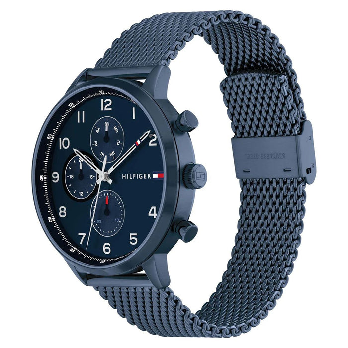 Tommy Hilfiger Daniel Mesh Chronograph Watch – All Navy Blue Edition - 1791990 - Authentic