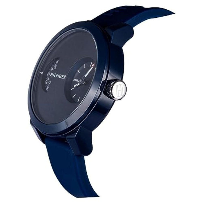 Tommy Hilfiger Dual Time Men's Watch – Navy Blue - 1791556 - Authentic