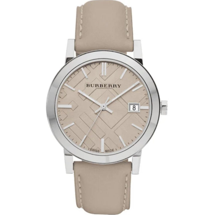 Burberry Beige Dial Watch with Taupe Leather Strap BU9010 - Authentic
