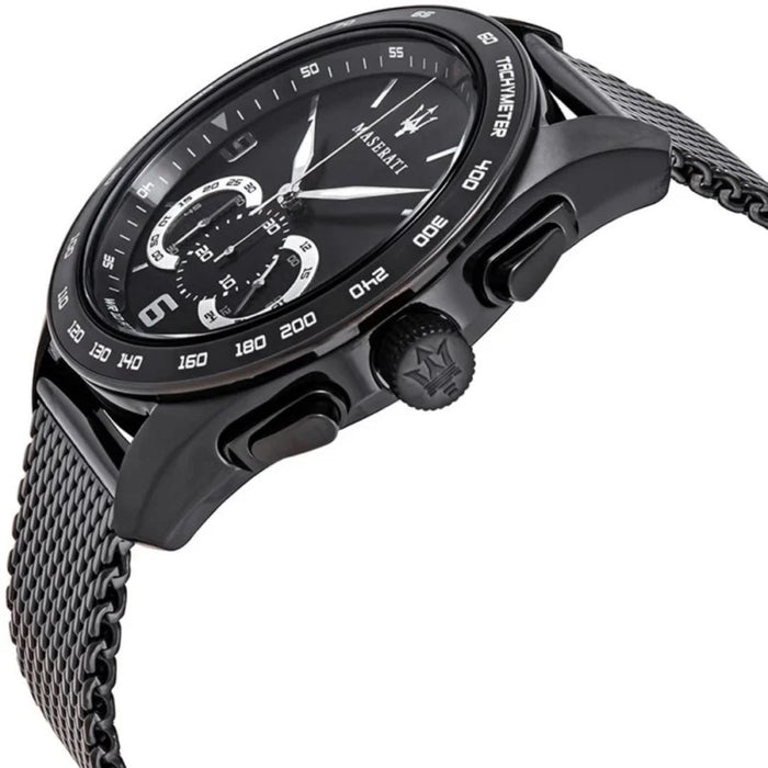 Maserati Traguardo Chronograph Black Dial Men's Watch - R8873612031 - Authentic