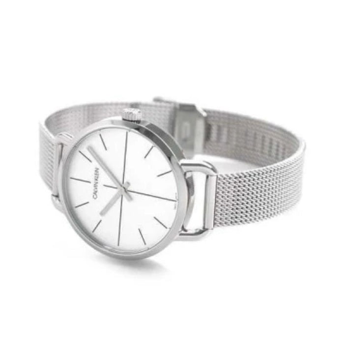 Calvin Klein Rise Silver Mesh Unisex Watch - K7B23126 - Authentic