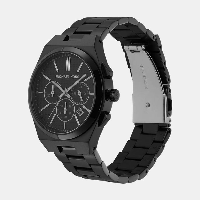 Michael Kors Lennox Chronograph Black Stainless Steel Watch MK9146 Authentic