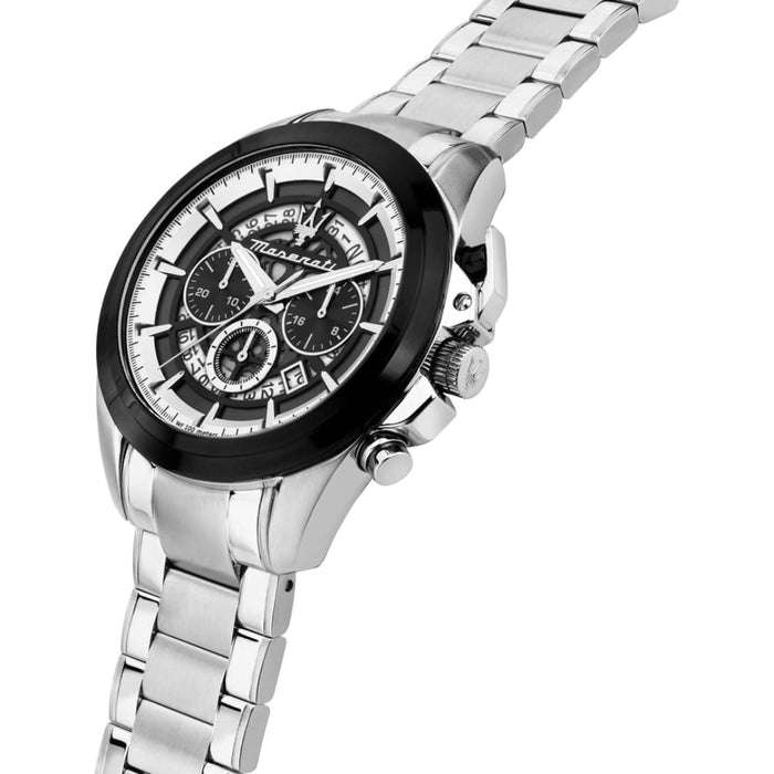 Maserati Velocita Chronograph Black & Silver Watch - R8873612059 - Authentic