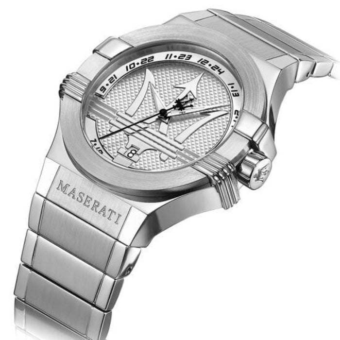 Maserati Potenza Stainless Steel Men's Watch – Bold Trident Dial - R8853108002 - Authentic