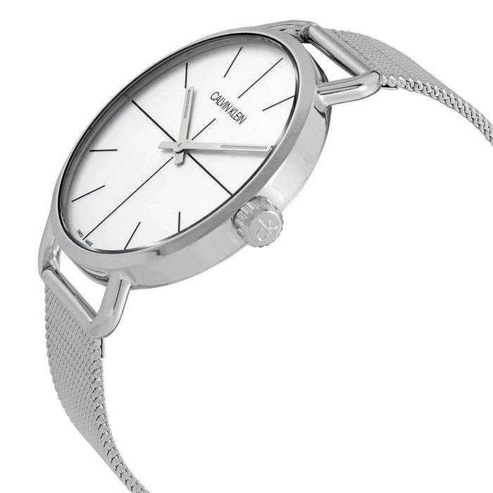 Calvin Klein City Even Mesh Watch – Silver Dial - k7b21126 - Authentic