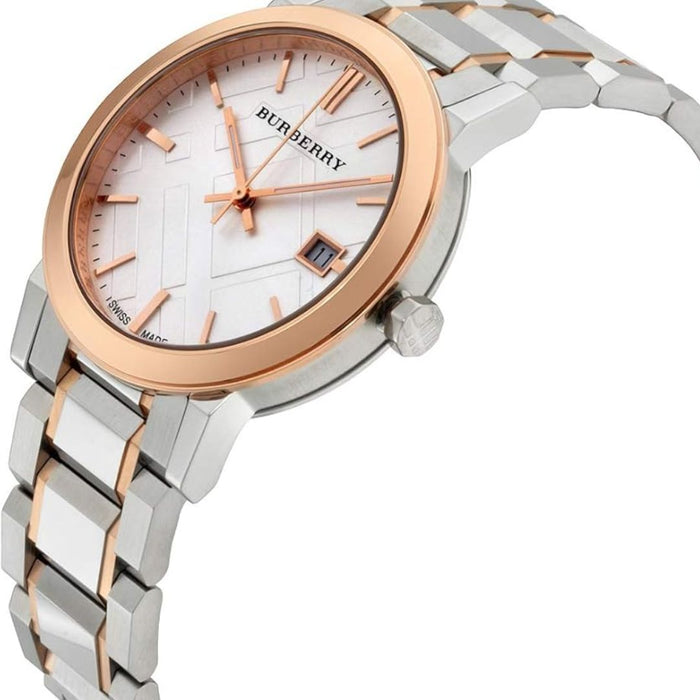 Burberry Two-Tone Rose Gold & Silver Stainless Steel Watch - BU9006 - Authentic
