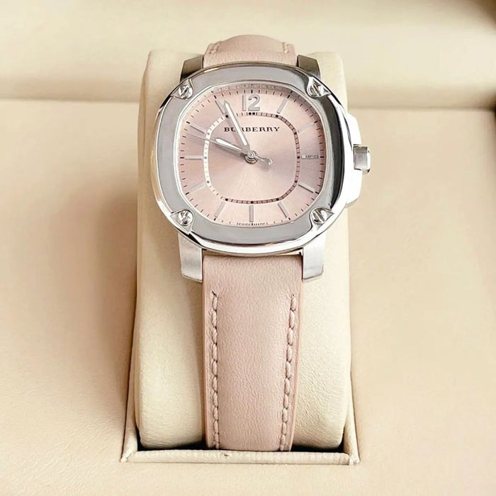 Burberry Beige Dial Women's Watch – Square Steel Case BBY1700 - Authentic