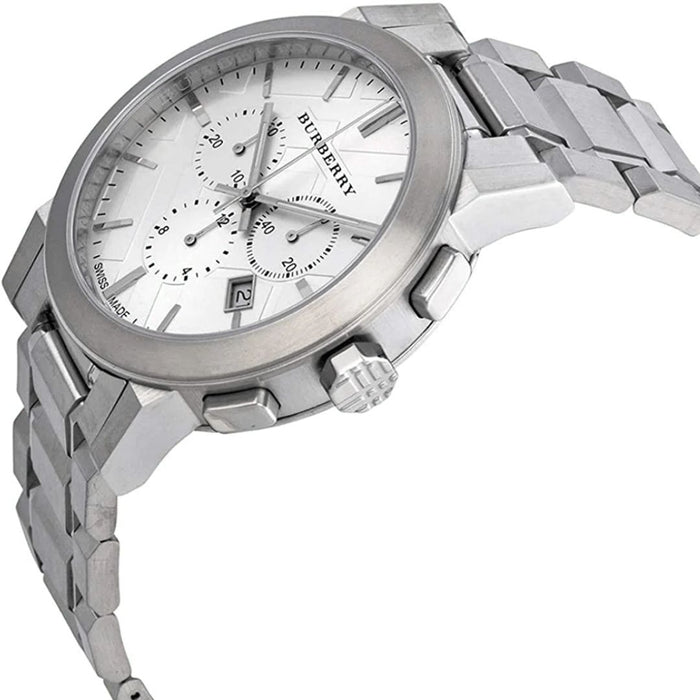 Burberry Silver Chronograph Stainless Steel Watch - BU9350 - Authentic