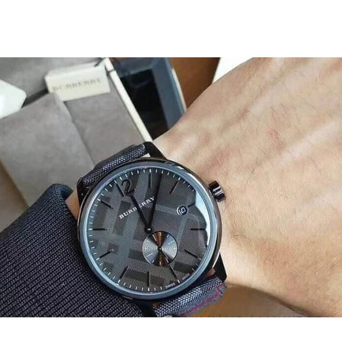 Burberry City Black Dial Watch – Fabric Strap BU10010 - Authentic
