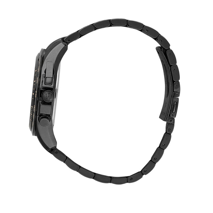 Maserati Traguardo Chronograph Black & Rose Gold - R8873612048 - Authentic