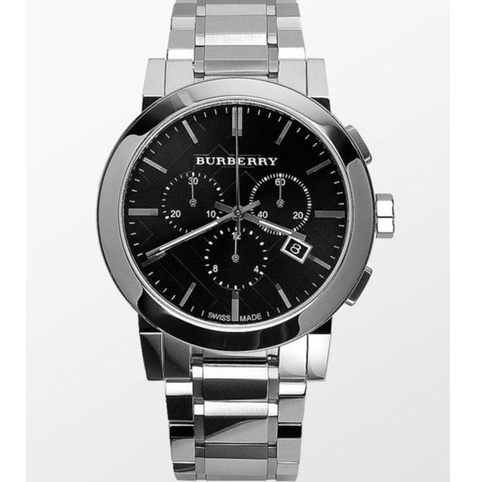Burberry Stainless Steel Black Chronograph Watch BU9351 - Authentic