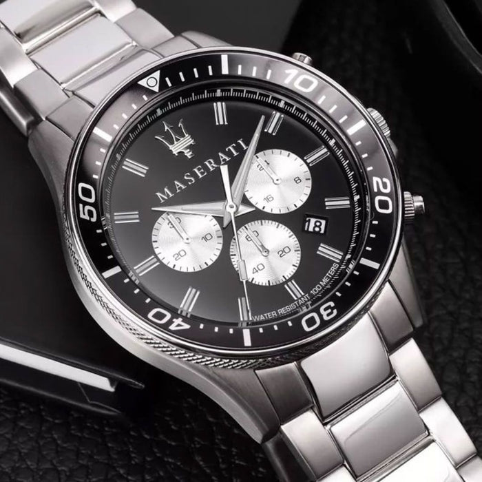 Maserati Successo Chronograph Black Dial - R8873640004 - Authentic