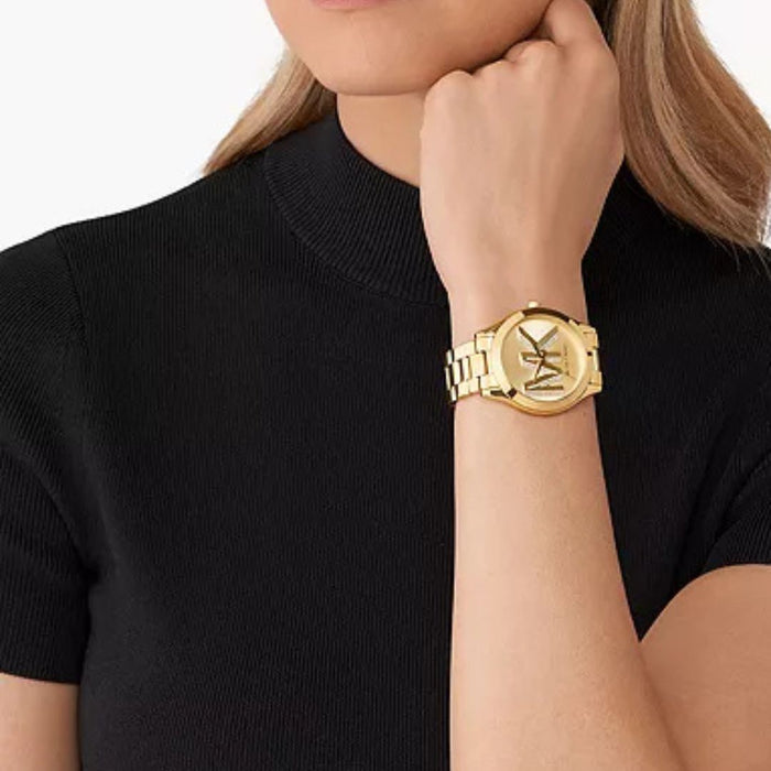 Michael Kors Stainless Steel Analog Gold Dial Women's Watch Authentic Mk4732