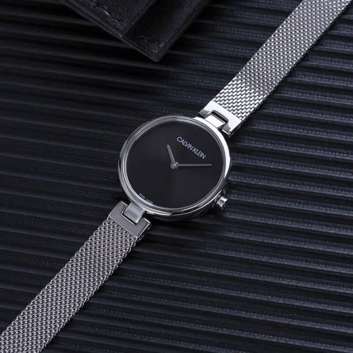 Calvin Klein Minimal Black Dial Women's Watch - K8G23121 - Authentic