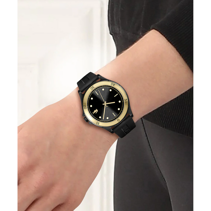 Lacoste Swing Black Silicone Women's Watch - 2001223 - Authentic