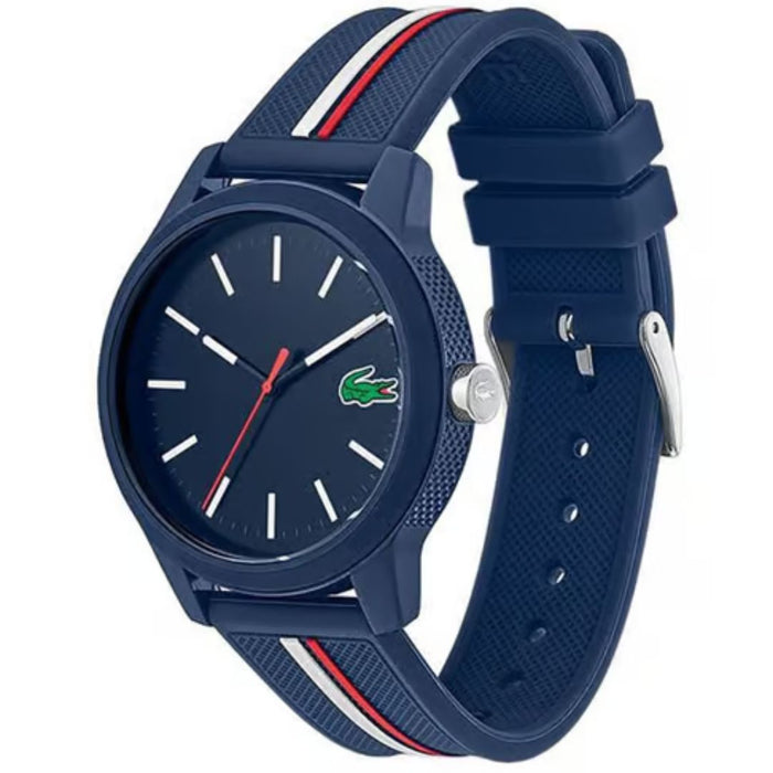 Lacoste 12.12 Navy Blue Silicone Men's Watch - 2011070 - Authentic