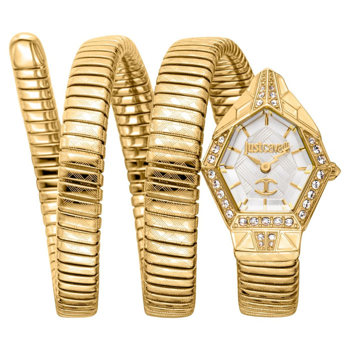 Just Cavalli SIGNATURE Snake Silver colored/Gold toned steel Ø23 mm - Authentic (S)