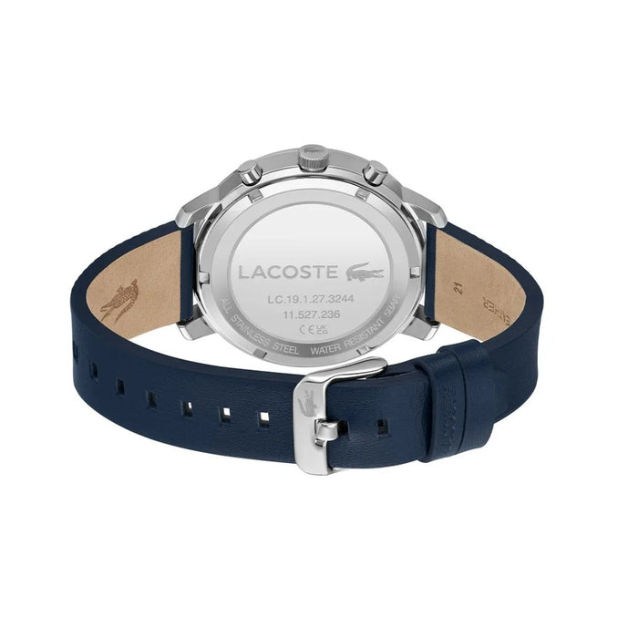 LACOSTE MENS QUARTZ LEATHER WATCH - 2011176 - Authentic