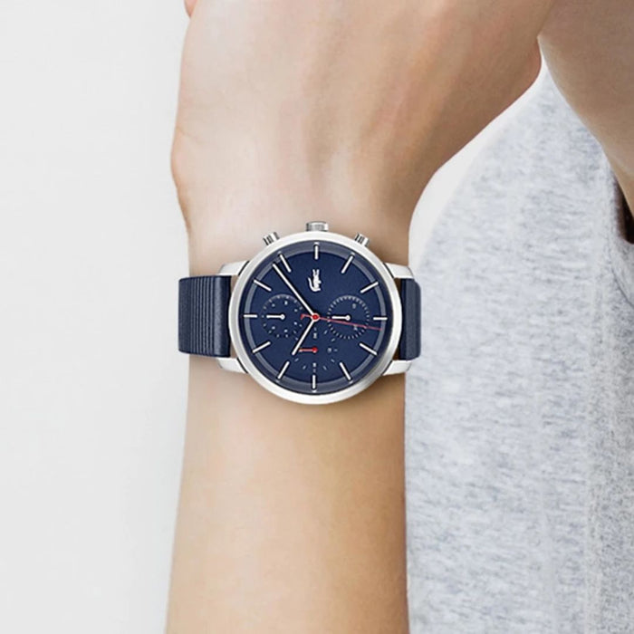 LACOSTE MENS QUARTZ LEATHER WATCH - 2011176 - Authentic