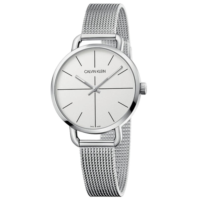 Calvin Klein Rise Silver Mesh Unisex Watch - K7B23126 - Authentic