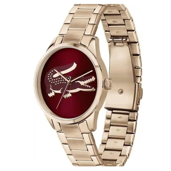 LACOSTE LADYCROC WOMEN's RED DIAL WATCH 2001191 - Authentic I U8