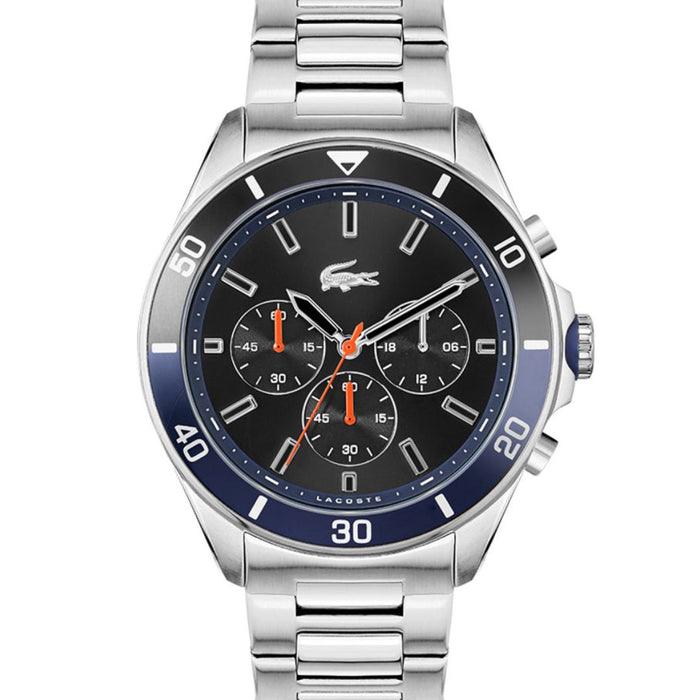 Lacoste Tiebreaker Stainless Steel Black Dial Men's 2011155 - Authentic