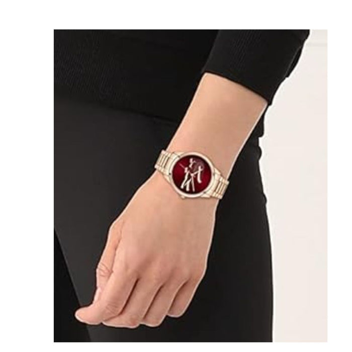 LACOSTE LADYCROC WOMEN's RED DIAL WATCH 2001191 - Authentic I U8