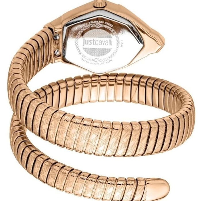 Just Cavalli Signature Snake Womens Stainless Steel Rose Gold Color Watch - JC1L303M0045 - Authentic (S)