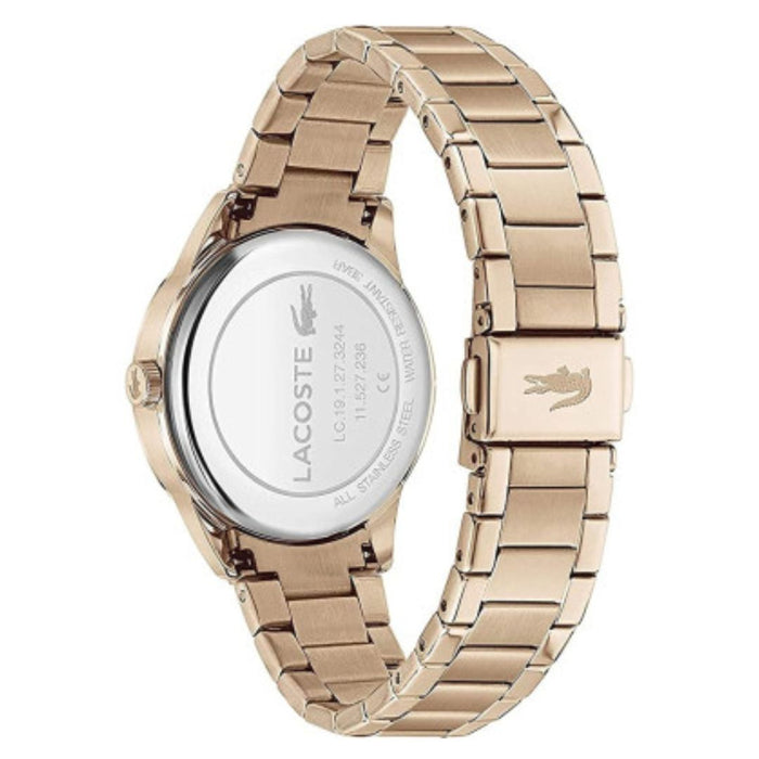 Lacoste Ladycroc Carnation Gold Steel Women's Watch 2001172 - Authentic
