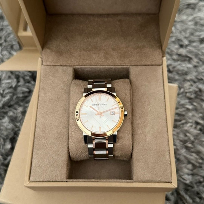 Burberry Gold Stainless Steel Watch – Champagne Dial - BU9134 - Authentic