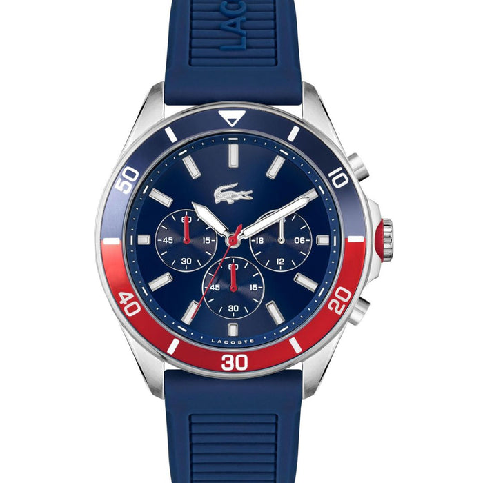 Lacoste Blue Silicone Band Men's Chronograph Watch 2011154 - Authentic
