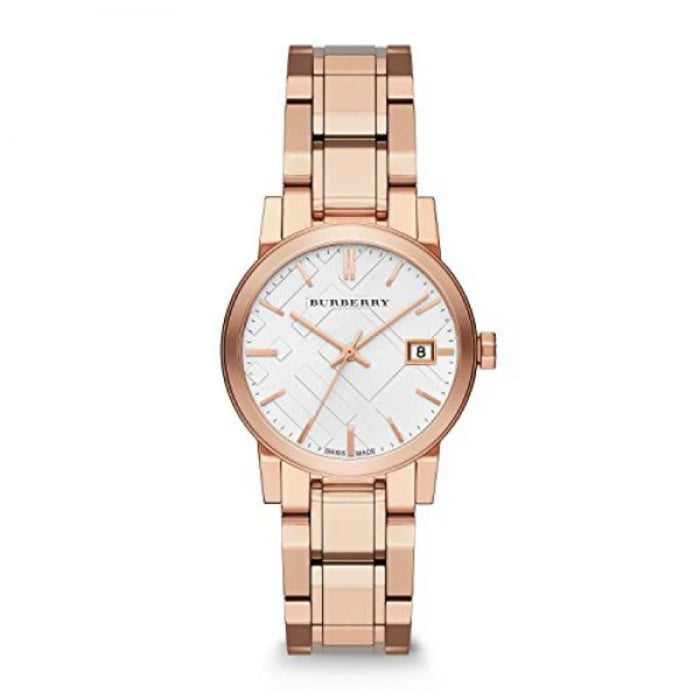 Burberry Rose Gold White Dial Women Watch BU9104 - Authentic