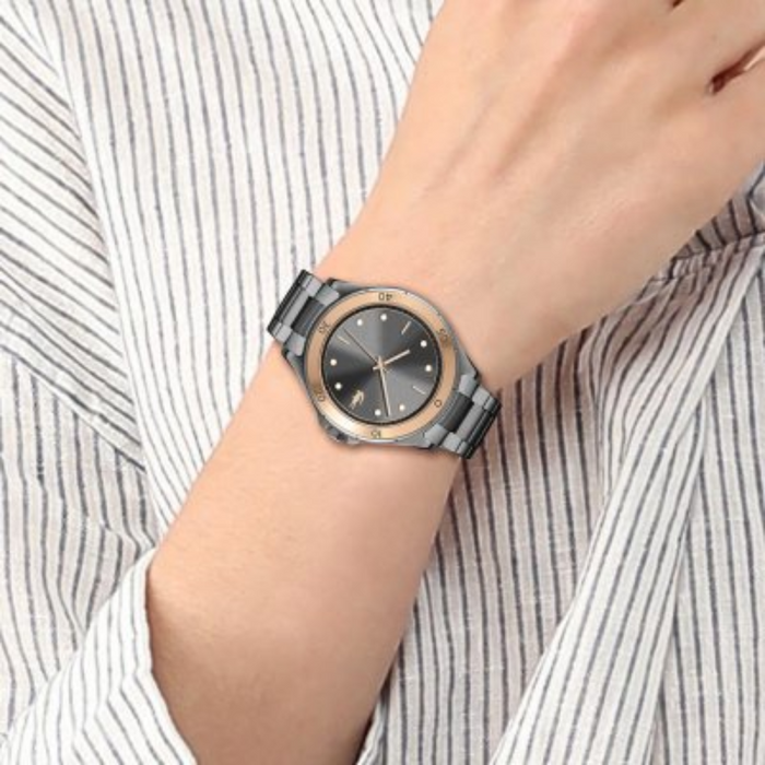 Lacoste Swing Grey Steel Women's Watch - 2001224 - Authentic
