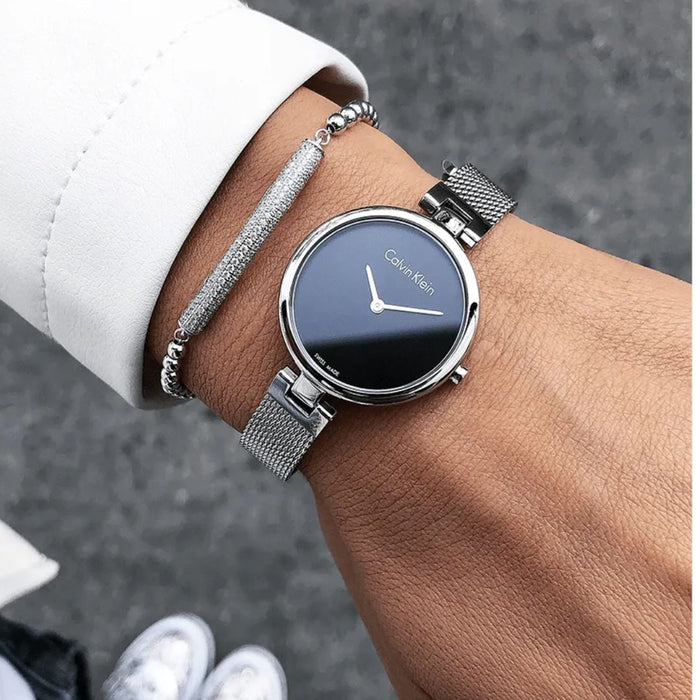Calvin Klein Minimal Black Dial Women's Watch - K8G23121 - Authentic