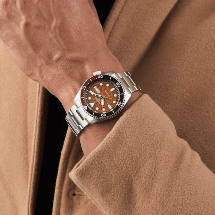 Seiko 5 Sports Automatic Brown Dial Men’s Watch SRPJ47K1 - Authentic
