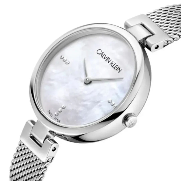 Calvin Klein Seduce Silver Mesh Women’s Watch - K8g2312e - Authentic