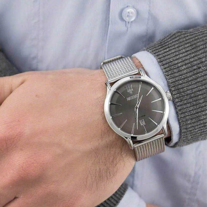 Maserati Epoca Grey Dial – Men's Watch - R8853118002 - Authentic