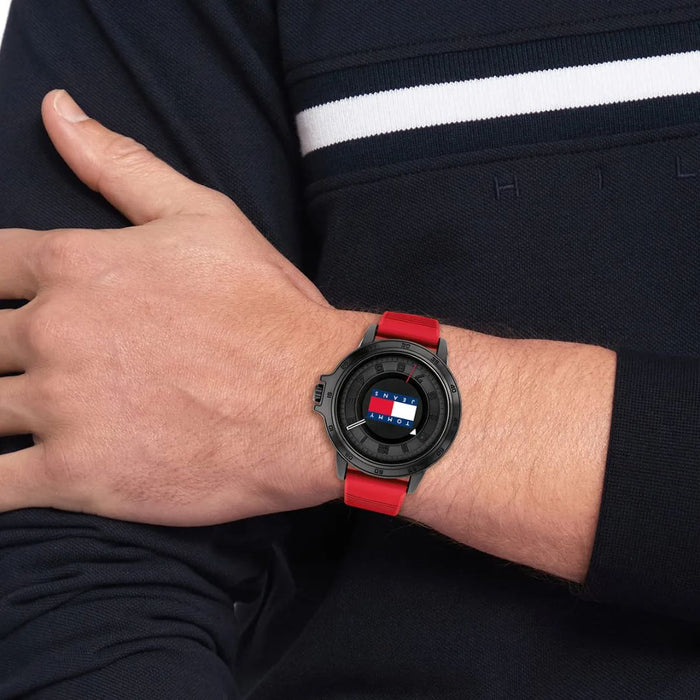 Tommy Jeans Bold Logo Watch – Red Strap Edition - 1792033 - Authentic