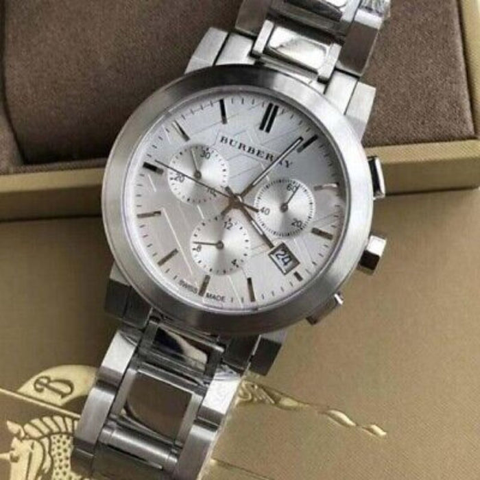 Burberry Stainless Steel White Chronograph Men's Watch - BU9750 - Authentic