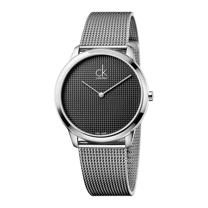 Calvin Klein City Textured Dial Watch – Black Mesh Dial - K3M211 - Authentic