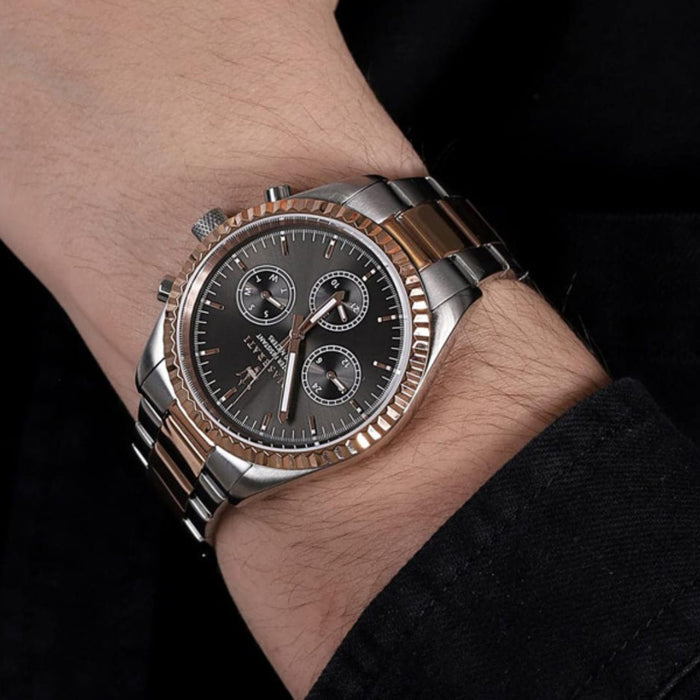 Maserati Gentleman Chronograph Two-Tone Watch - R8853100020 - Authentic