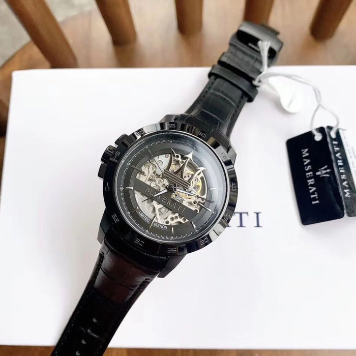 Maserati Traguardo Limited Edition Skeleton Automatic Watch – R8821119006 - Authentic