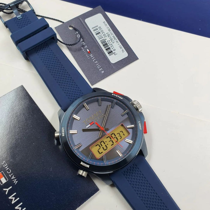 Tommy Jeans Hybrid Analog-Digital Watch – Navy Blue Sport Edition - 1791761 - Authentic