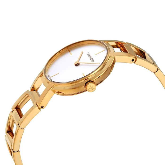 Calvin Klein Supreme Gold Link Women’s Watch - K8n23546 - Authentic