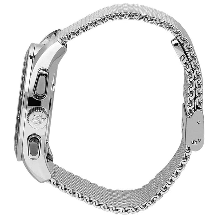 Maserati Successo Chronograph Silver Mesh Watch - R8873612008 - Authentic