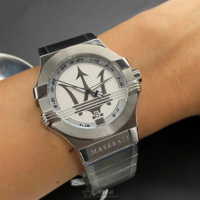 Maserati Potenza Stainless Steel Men's Watch – Bold Trident Dial - R8853108002 - Authentic