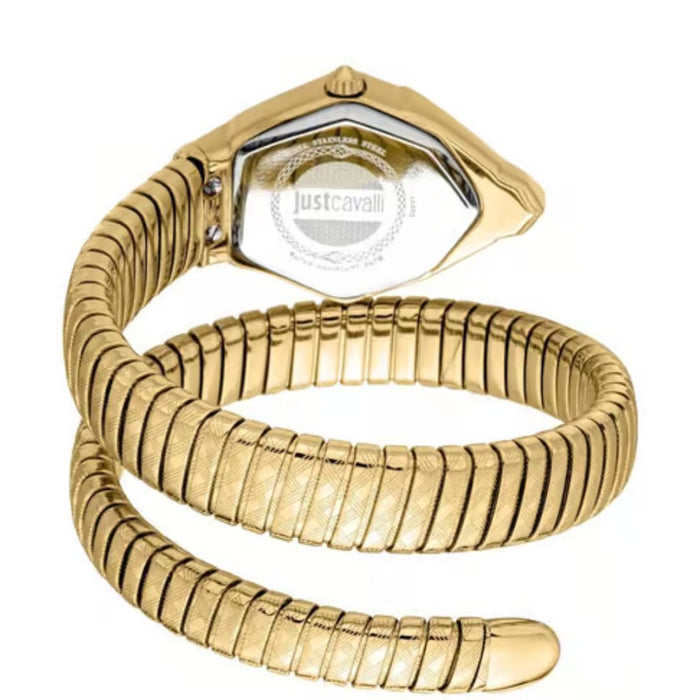 Just Cavalli Jc1L303M0035 Ornato Snake Analog Watch For Women Green and Gold - Authentic (S)